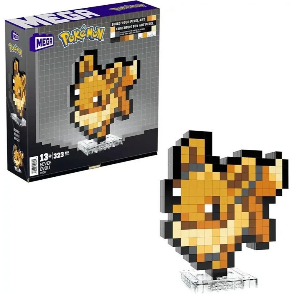 MEGA Pokemon Eevee Build Your Pixel Art 323 pcs Building Set New Factory Sealed